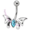 Butterfly - Turquoise  - Belly Bar